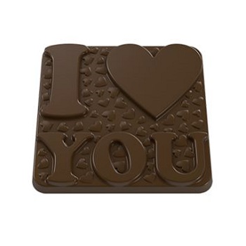 Implast 80g I Love You Bar Polycarbonate Chocolate Mould